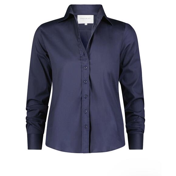 Tuckernuck THE SHIRT Rochelle Behrens The Icon Button Up Shirt Navy Size Small - Picture 2 of 9